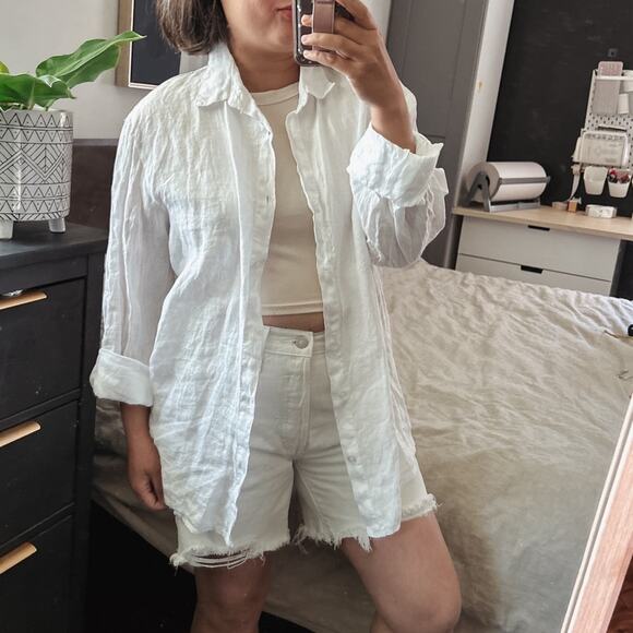 No Brand 100% italian Linen Buttoned Front Shirt. Size L - Picture 10 of 10